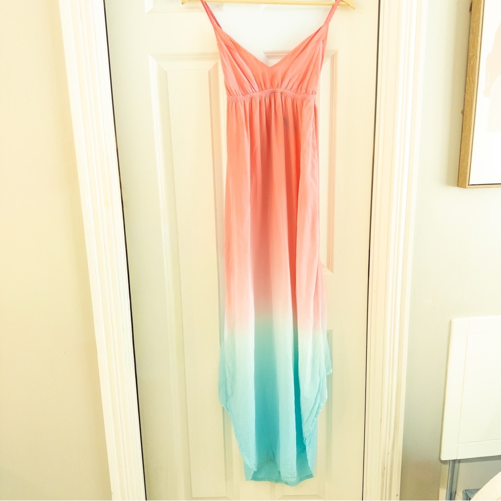 Gypsy 05 Pink and Blue Ombre Maxi Dress